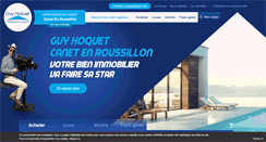 Desktop Screenshot of guyhoquet-immobilier-canet-en-roussillon.com